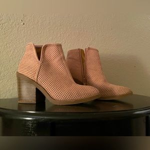 light pink booties